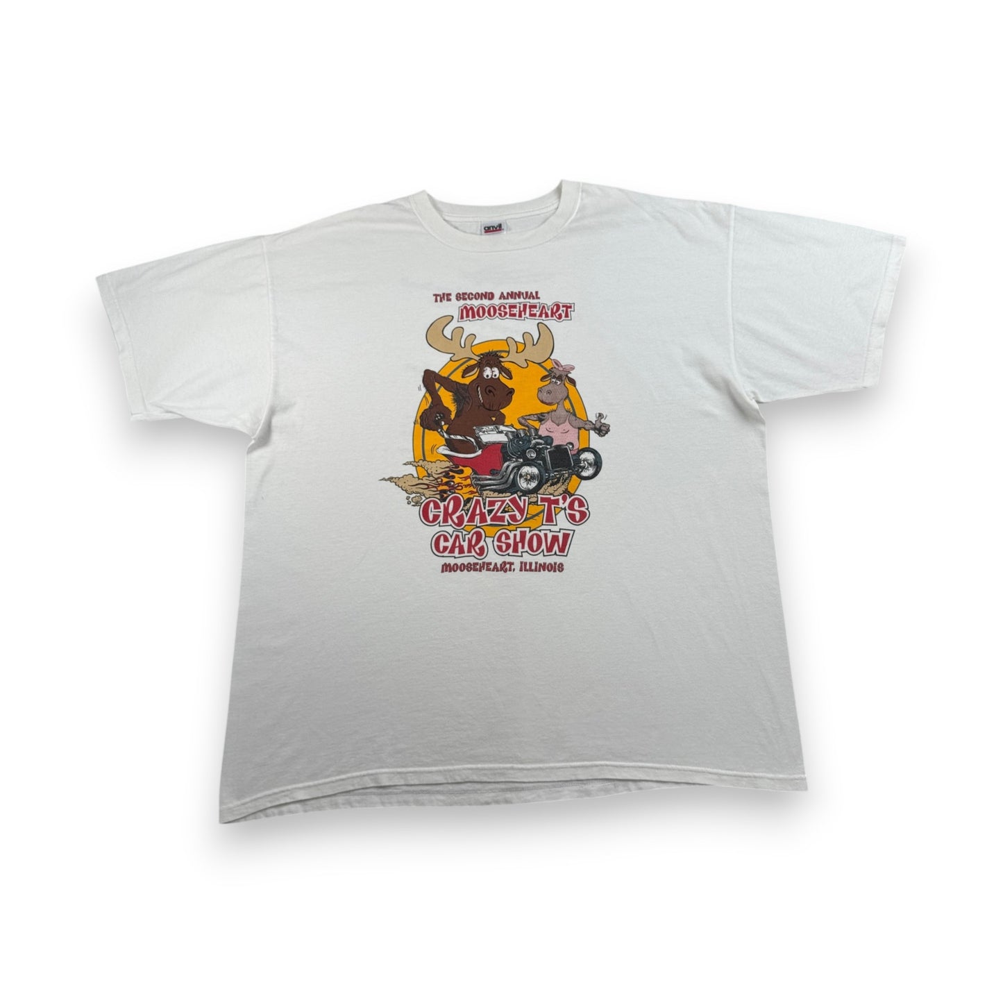 00s ハーレーダビッドソン Tシャツ ハーレーT 企業T プロモT 白 バイク ブルウィンクル co-u-2505-033