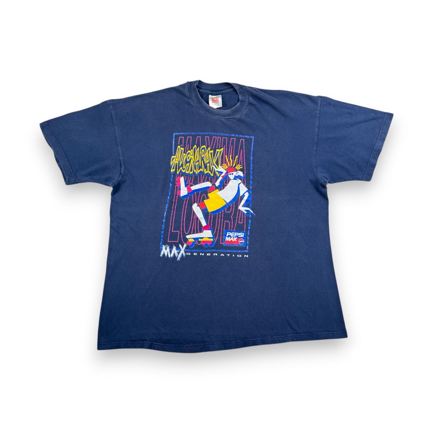 90s 00s PEPSI MAX Tシャツ プロモT ペプシ 企業T ネイビー co-x-2505-004