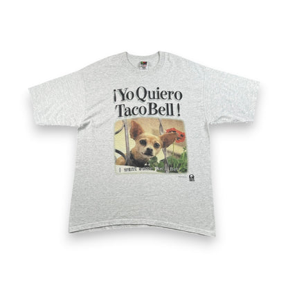 90s タコベル TACOBELL タコス プロモT 企業T Tシャツ 犬 グレー L 1998 co-x-2505-009