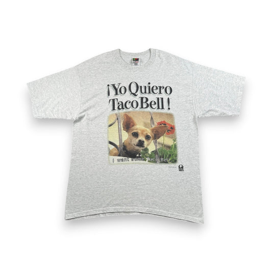 90s タコベル TACOBELL タコス プロモT 企業T Tシャツ 犬 グレー L 1998 co-x-2505-009