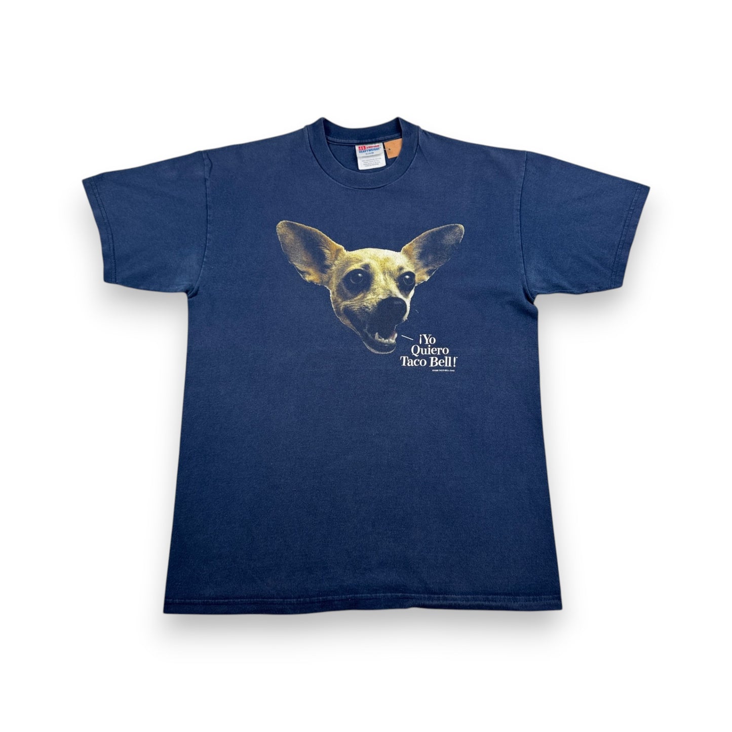 90s タコベル TACOBELL タコス プロモT 企業T Tシャツ 犬 チワワ ネイビー 1998 co-x-2505-014
