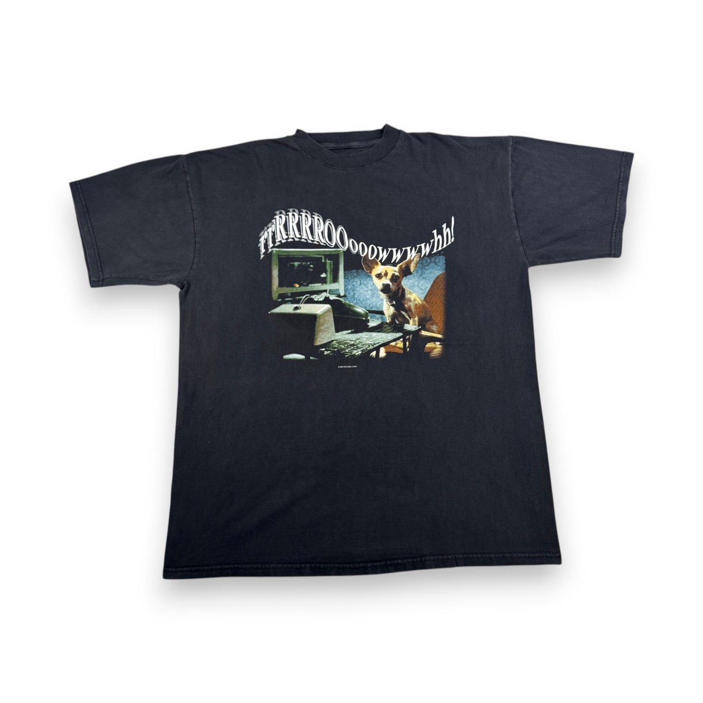 90s タコベル TACOBELL タコス プロモT 企業T Tシャツ USA製 犬 チワワ 1999 黒 co-x-2505-018
