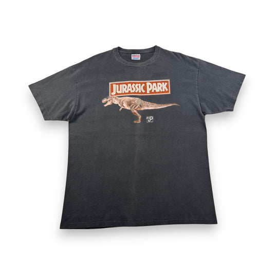 90s ジュラシックパーク 蓄光 映画T Tシャツ Jurassic Park USA製 XL シングルステッチ m-x-2505-035