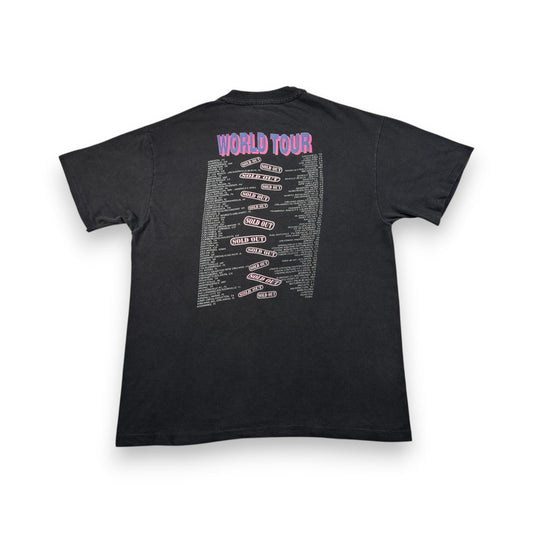 90s Hooters world tour Tシャツ フーターズ 黒 Hanes USA製 L シングルステッチ セカオワ 深瀬 co-t-2505-006