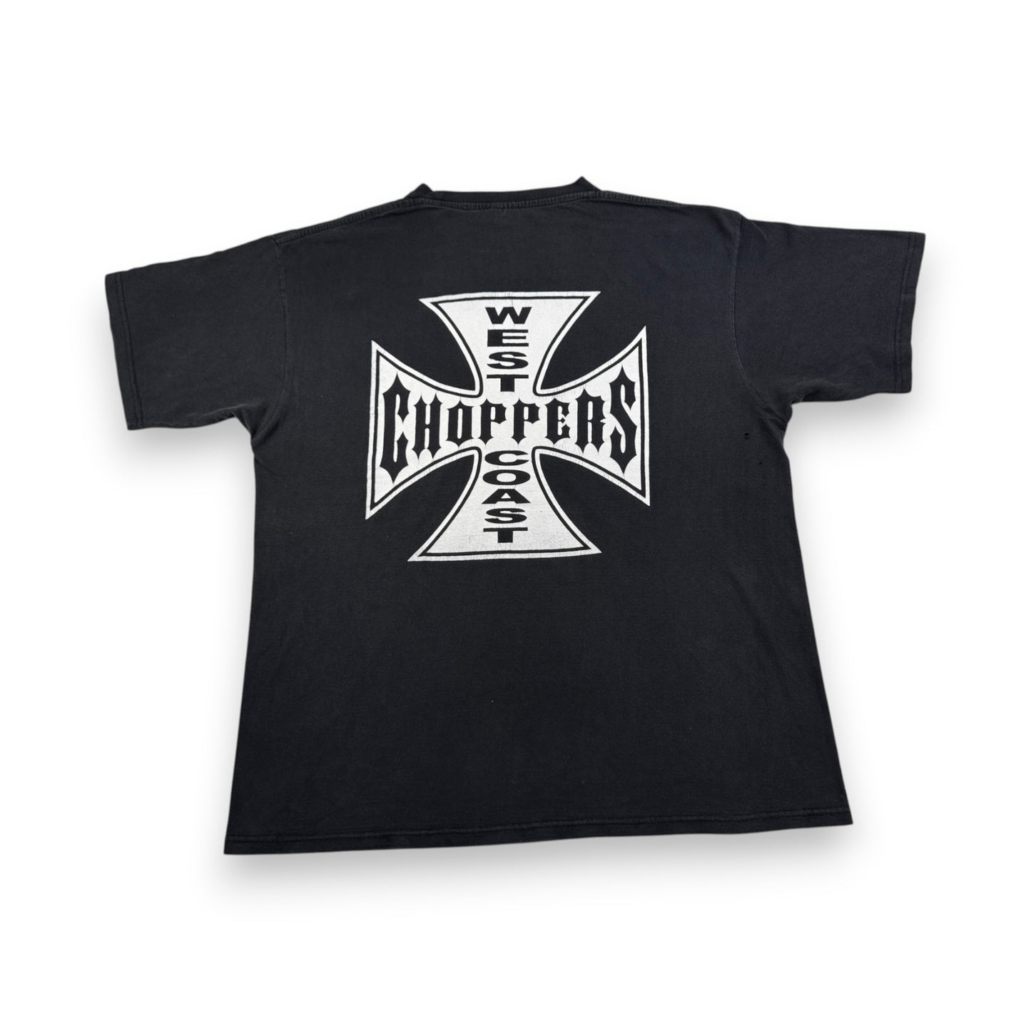 00s WEST COAST CHOPPERS Tシャツ アイアンクロス ウエストコーストチョッパーズ バイク 黒 2XL co-t-2505-010