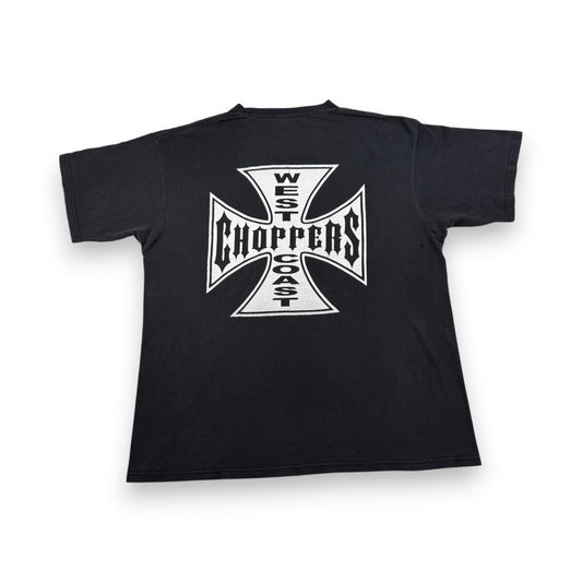 00s WEST COAST CHOPPERS Tシャツ アイアンクロス ウエストコーストチョッパーズ バイク 黒 2XL co-t-2505-010