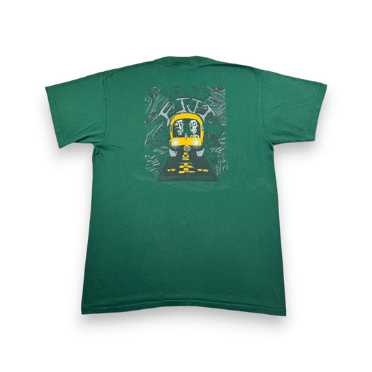 90s カレッジT ルイジアナ州立大学 フォルクスワーゲン FIJI bus trip ONEITA XL 深緑 louisiana state univ Tシャツ シングルステッチ USA co-u-2505-012