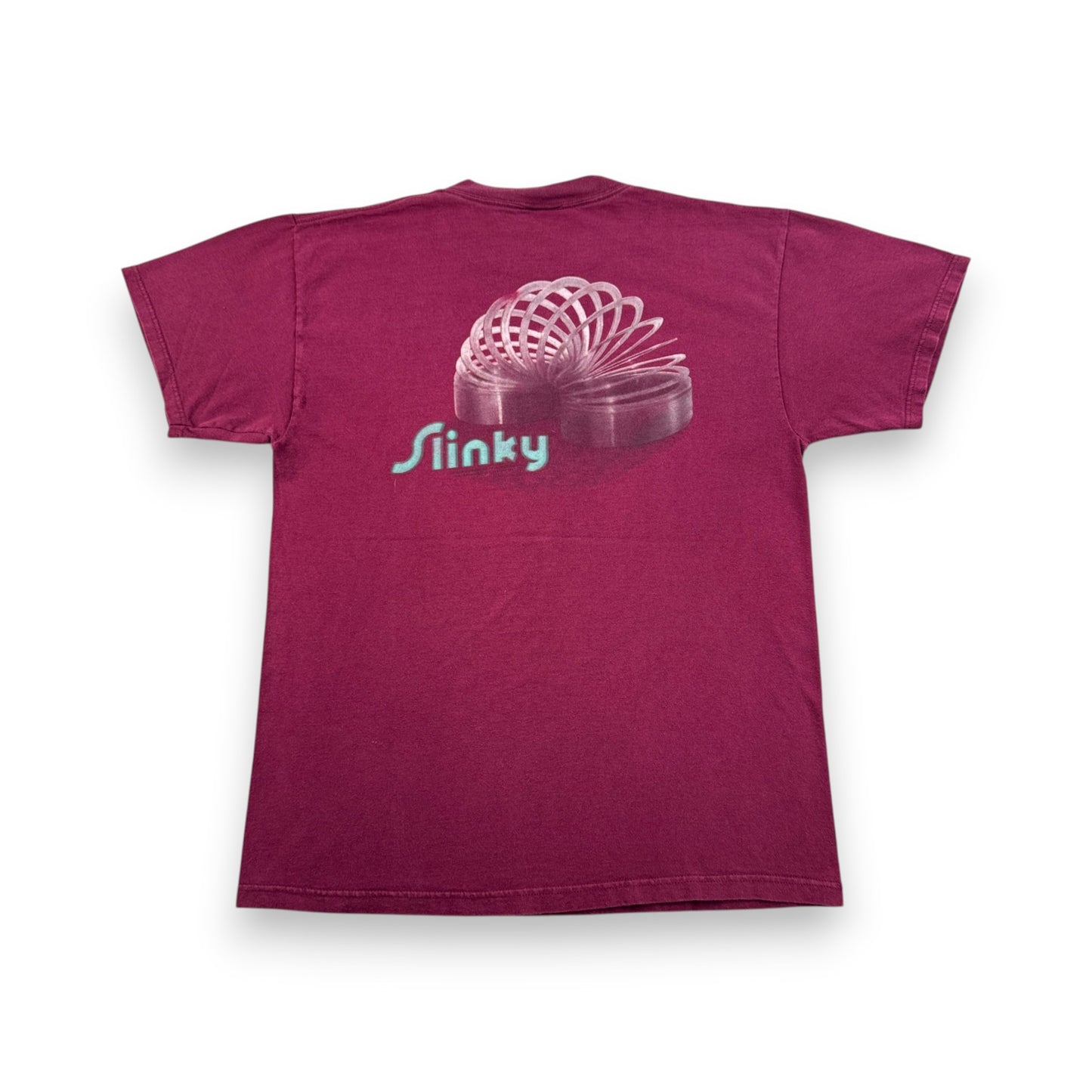 90s SLINKY スリンキー バネ おもちゃ Tシャツ プロモT TULTEX エンジ L co-x-2505-011
