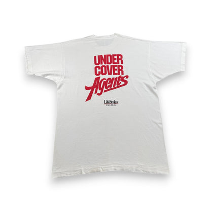 90s 企業T エロT コンドーム プロモT USA製 lifestyles condoms 白 XL Tシャツ co-x-2505-012