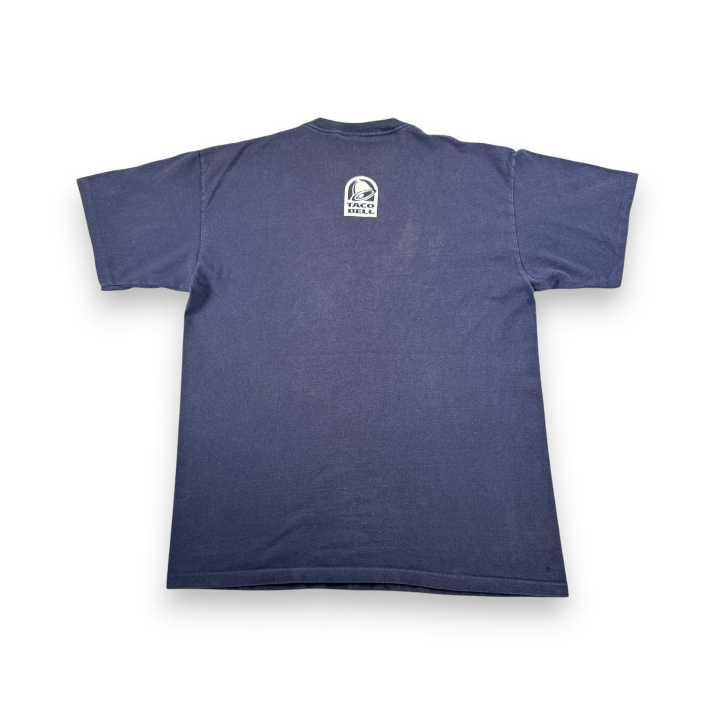90s タコベル TACOBELL タコス プロモT 企業T Tシャツ USA製 犬 チワワ ネイビー L 1998 changes シングルステッチ co-x-2505-015