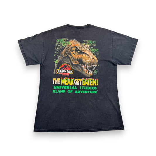 90s ジュラシックパーク THE RIDE 映画T Tシャツ Jurassic Park USA製 L 両面プリント m-x-2505-034