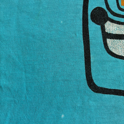 80s Spoleto Festival アートT USA製 Hanes 水色 XL a-u-2505-029