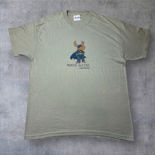 00s MOOSE WAYNE MOOSEVILLE Hanes カーキ L a-u-2505-036