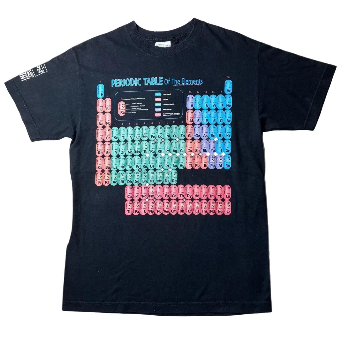 00s 元素記号 周期表 cotton expessions ブラック M a-u-2505-094