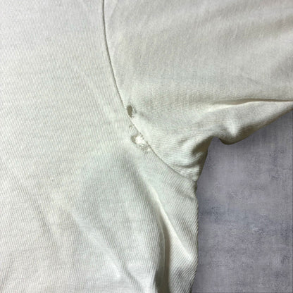 90s LEBERTY GRAPHICS Anne Kilham "maine" Hanes USA製 ホワイト XL a-u-2505-058