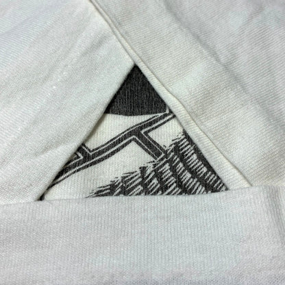 90s Cat Wants Out STUART KATT 猫 アニマルT アートT フルーツオブザルーム カナダ製 ホワイト L a-u-2505-082