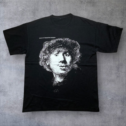レンブラント 自画像 アートT 偉人T MUSEUM HET REMBRANDTHUIS ブラック a-u-2505-044