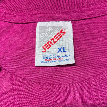 90s 犬 DOG イースター アートT  jerzees USA製 マゼンタ XL a-u-2505-063