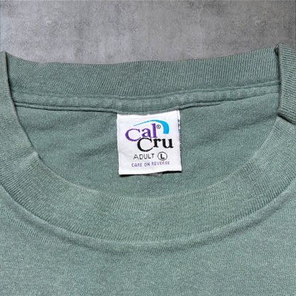 90s 太陽と月 love hope equality calcru USA製 カーキ L a-u-2505-052