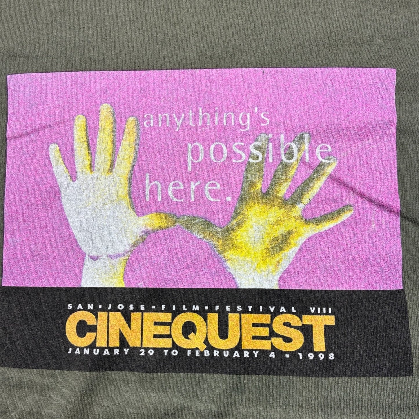 90s 映画祭 CINEQUEST ONEITA カーキ XL a-u-2505-051