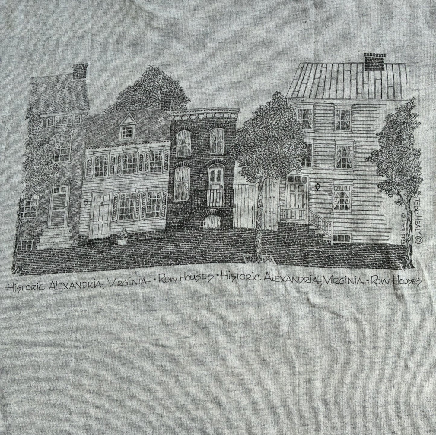 90s TODD HEALY アートT ONEITA グレー L a-u-2505-016