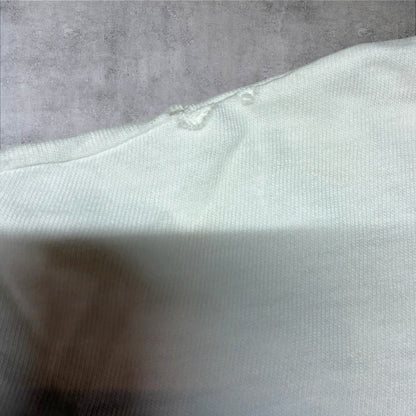 90s LEBERTY GRAPHICS Anne Kilham "maine" Hanes USA製 ホワイト XL a-u-2505-058