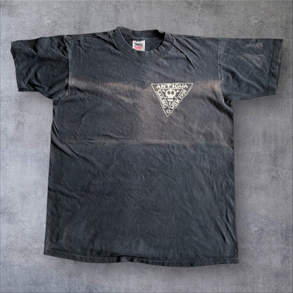 90s ビッグヘッド BIGHED ドクロ ANTIGUA ONEITA USA製 XL  ブラック 91年 a-u-2505-014