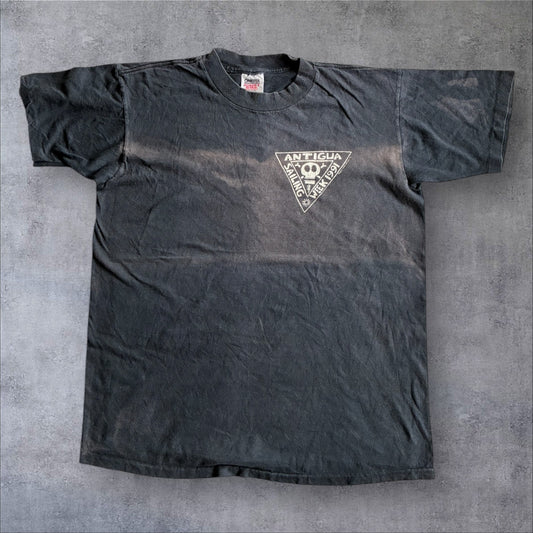 90s ビッグヘッド BIGHED ドクロ ANTIGUA ONEITA USA製 XL  ブラック 91年 a-u-2505-014