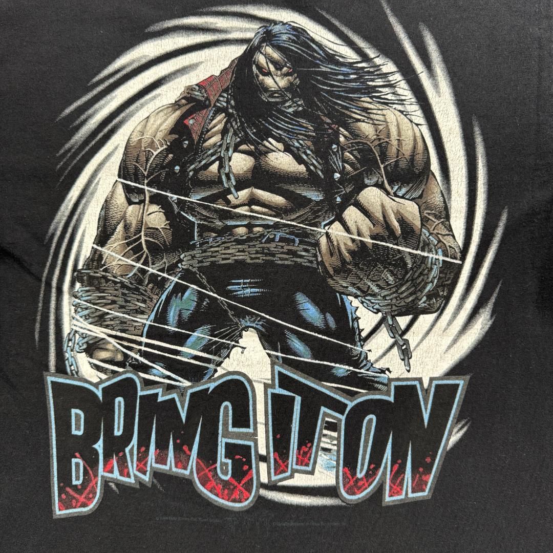 90s PITT マーベル USA製 Tシャツ アメコミ Marvel Dale Keown BRING IT ON Murina 黒 M シングルステッチ ch-u-2505-078