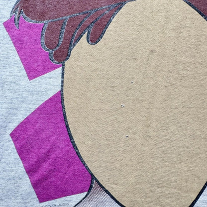 90s ルーニーテューンズ タズマニアンデビル Tシャツ USA製 グレー シングルステッチ ch-u-2505-082