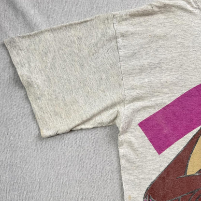 90s ルーニーテューンズ タズマニアンデビル Tシャツ USA製 グレー シングルステッチ ch-u-2505-082
