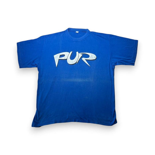 90s 00s PUR バンドTシャツ 青 ビッグロゴ 男子 ストリート ba-u-2505-021