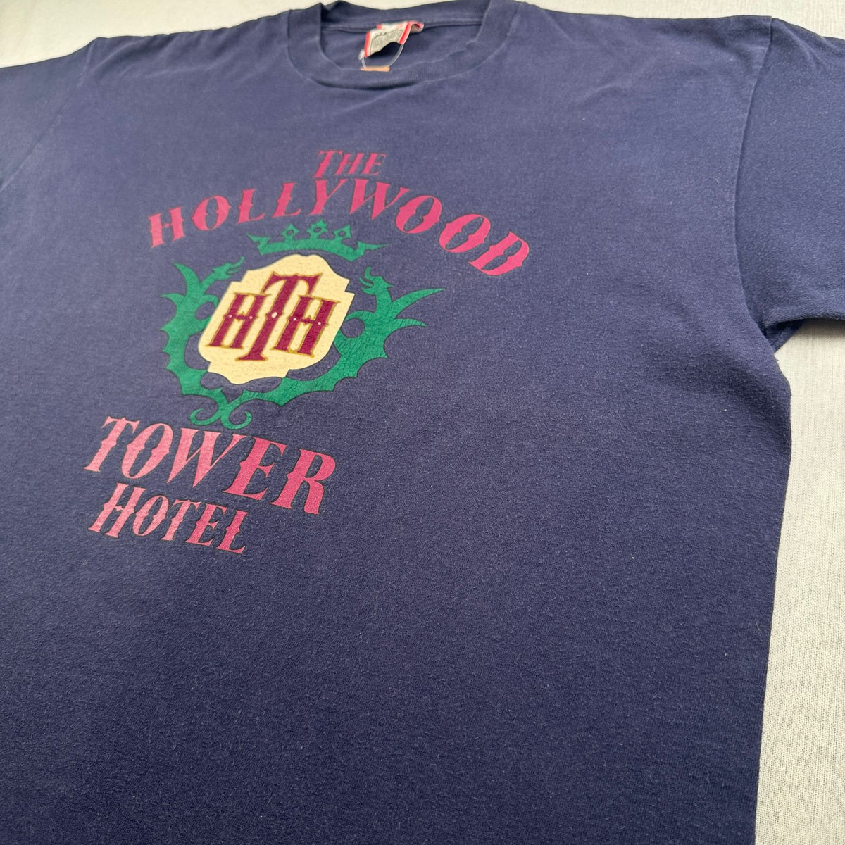 90s ディズニー Tシャツ タワーホテル タワーオブテラー USA製 ネイビー XL disney d-u-2505-013