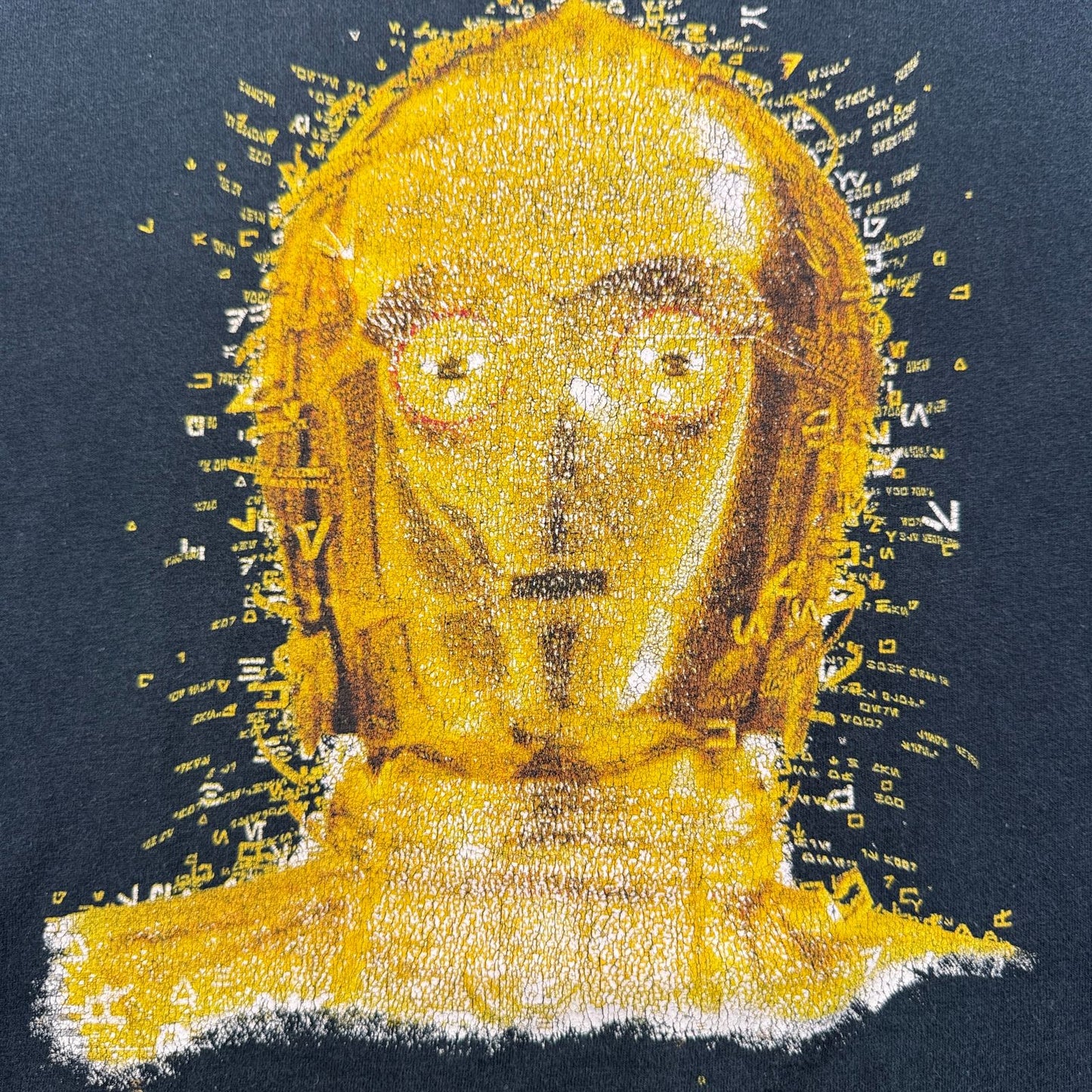 00s スターウォーズ STAR WARS C3PO Tシャツ C-3PO 映画T ネイビー d-u-2505-014