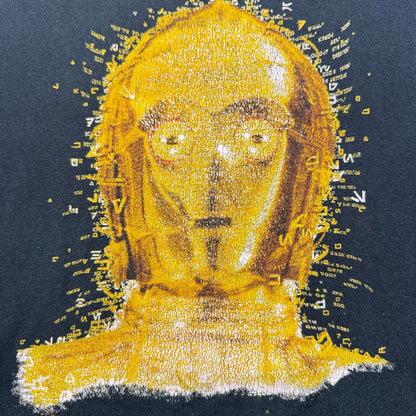 00s スターウォーズ STAR WARS C3PO Tシャツ C-3PO 映画T ネイビー d-u-2505-014