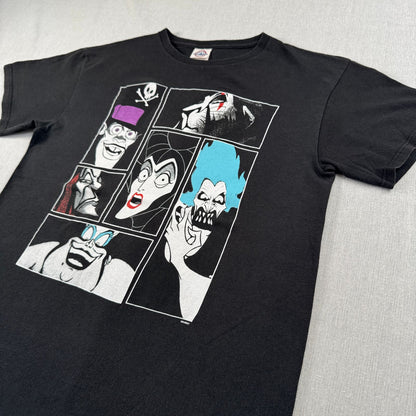 00s ディズニー ヴィランズ Tシャツ 黒 映画T Disney d-u-2505-020