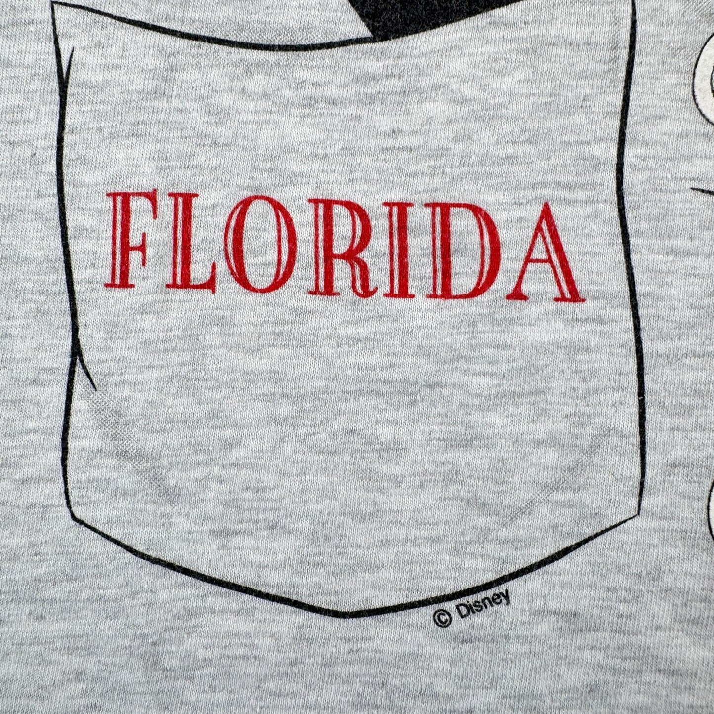 90s ミッキー ディズニー Tシャツ フロリダ BEST グレー d-u-2505-022