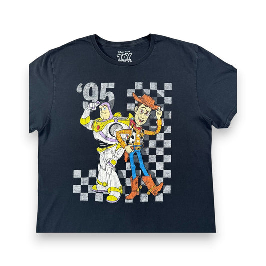Disney トイストーリー 映画 ムービー Tシャツ ウッディ バズライトイヤー ディズニー 黒 L d-u-2505-024