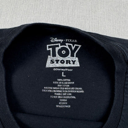 Disney トイストーリー 映画 ムービー Tシャツ ウッディ バズライトイヤー ディズニー 黒 L d-u-2505-024