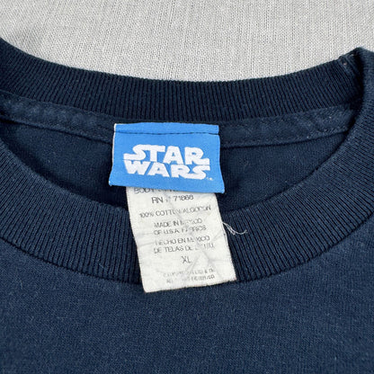 00s スターウォーズ STAR WARS 長袖 ロンT Tシャツ ネイビー ヨーダ d-u-2505-026