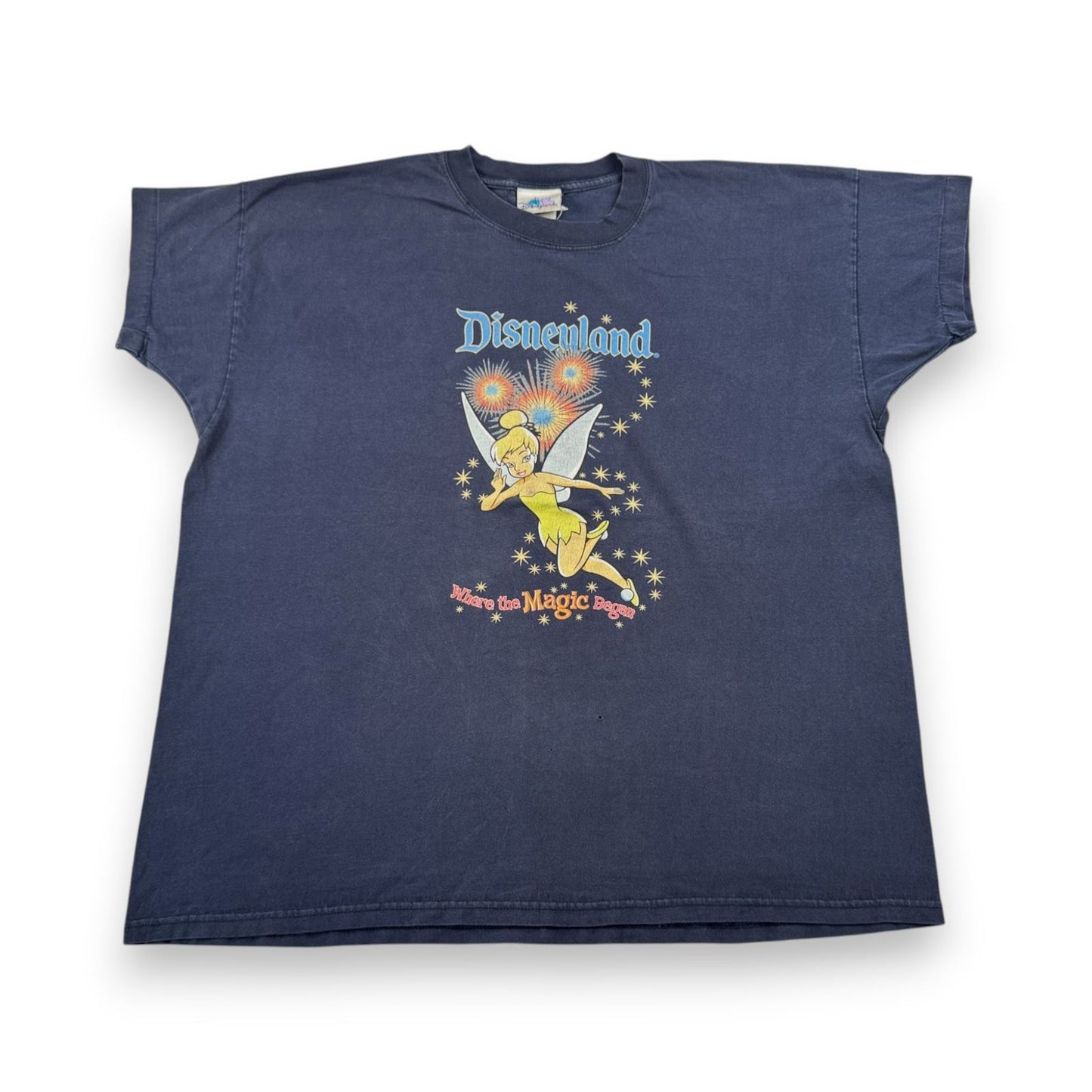90s ディズニー ティンカーベル Tシャツ ネイビー 2XL d-u-2505-028