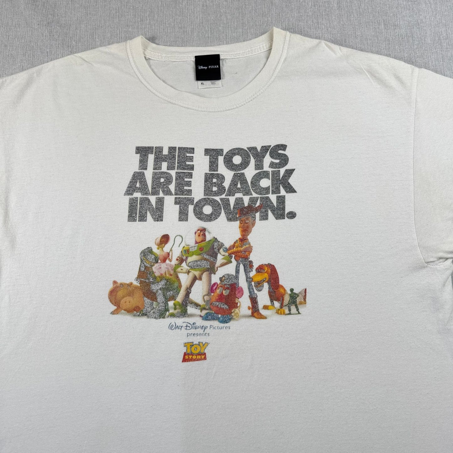 00s トイストーリー Tシャツ ディズニー Disney 白 映画T XL d-u-2505-027