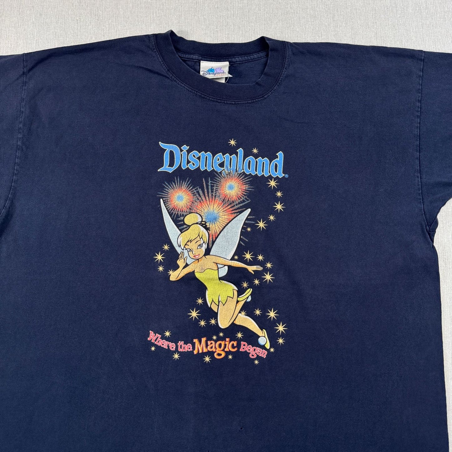 90s ディズニー ティンカーベル Tシャツ ネイビー 2XL d-u-2505-028