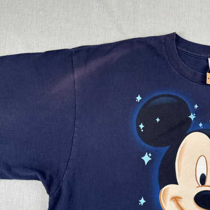 00s ミッキー ディズニー Tシャツ フロリダ 限定 mickey ネイビー 2XL d-u-2505-029