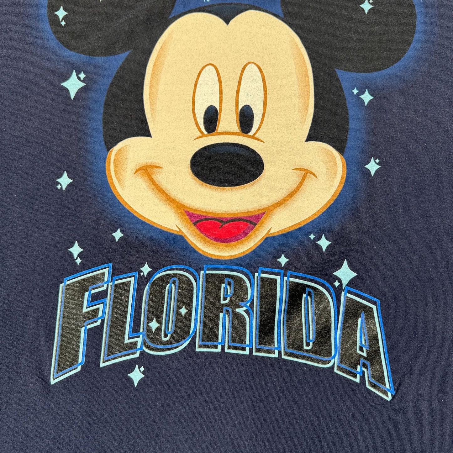 00s ミッキー ディズニー Tシャツ フロリダ 限定 mickey ネイビー 2XL d-u-2505-029
