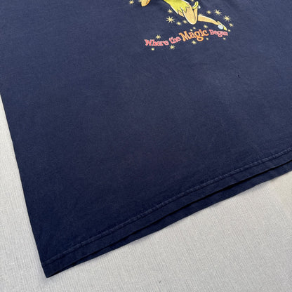 90s ディズニー ティンカーベル Tシャツ ネイビー 2XL d-u-2505-028