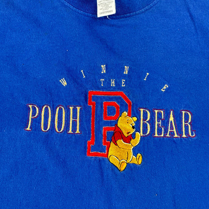 pooh Tシャツ くまのプーさん 長袖 ロンT L 青 d-u-2505-030