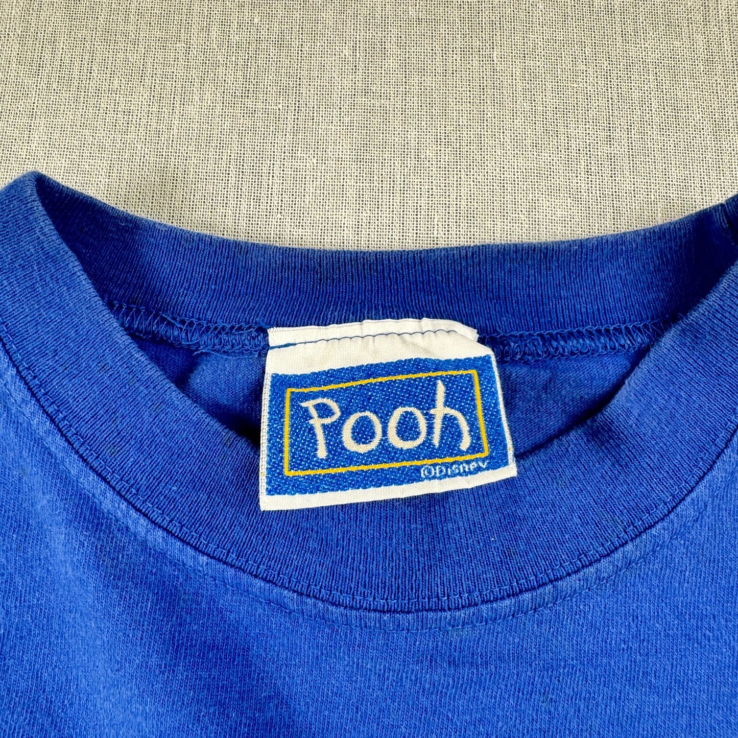 pooh Tシャツ くまのプーさん 長袖 ロンT L 青 d-u-2505-030