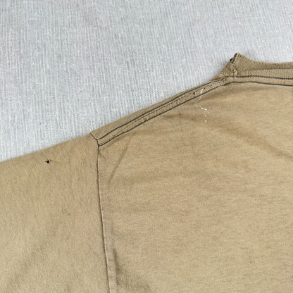 90s スターウォーズ STAR WARS REBELWEAR エピソード4 ルーク レイア Tシャツ 映画T USA製 カーキ changes ダメージ lucasfilm d-u-2505-033