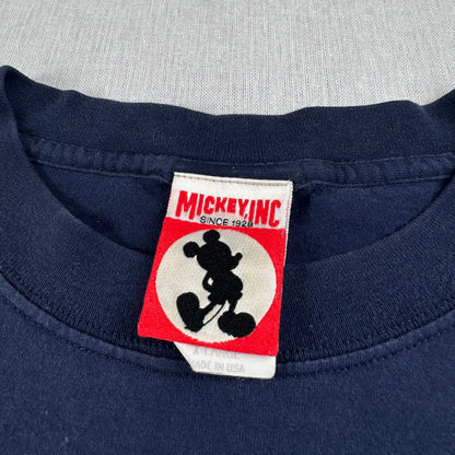 90s ディズニー ランド Tシャツ ミッキー disney USA製 ネイビー XL d-u-2505-044